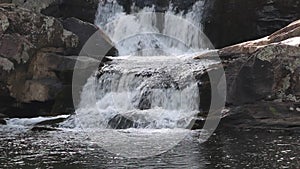 Linville Falls Waterfall Closeup - Virginia Stock Footage