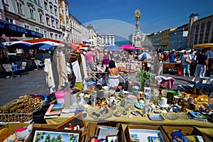 Linz, austria, old town, flea market