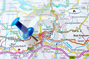Linz on map
