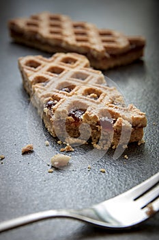 Linzer Torte is traditional Austrian cake with a lattice design on top of the pastry.