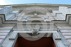 Lion above the gates of the Mikhailovsky Castle. St. Petersburg.