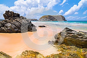 Lion Beach (Praia do Leao) in Fernando de Noronha Island Brazil, famous for spawning and preserving sea turtles