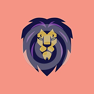 Lion Beast Head Vector Design Logo