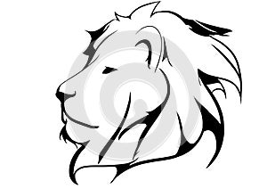 Lion, Black Tribal LeÃÂ£o Logo photo