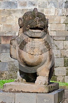 Lion carved stone at Borobudur