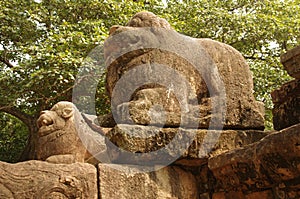 Lion Carvings Polonnaruwa, Sri Lanka