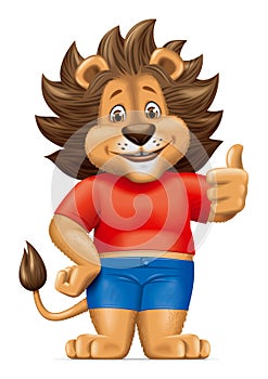 Lion character illustration