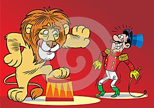 Lion in the circus