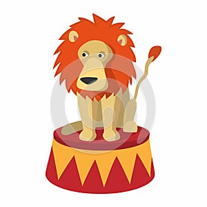 Lion circus cartoon