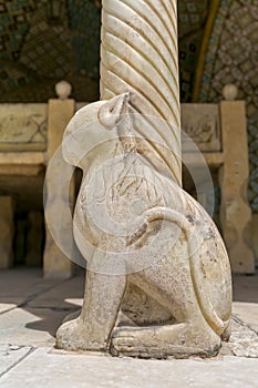 Lion column base