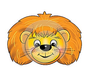 A lion cub Mask, carnival, childrens events, cartoon