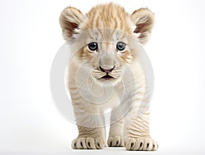 Ai Generated illustration Wildlife Concept of Lion Cub (3 months)