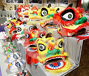 Lion Dance Equipment and Chinese Opera Masks