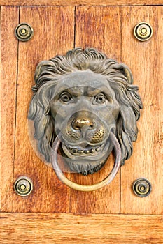 Lion door nob photo