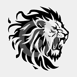 Lion Flame Fire Logo Sport Esport Mascot Design Vector