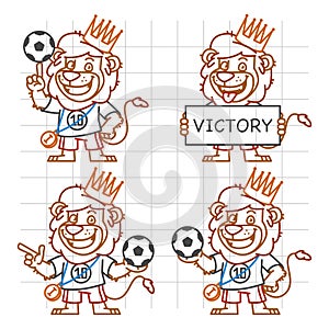 Lion Footballer Doodle Part 3