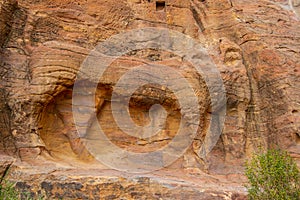 Lion fountain at Petra, Jordan