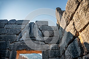 Lion gate, the main entrance of the citadel of Mycenae