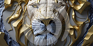 Lion head abstract texture background Ai Generated