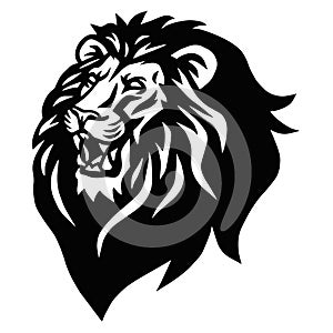 Lion Head Beast Roaring Logo Vector Illustration