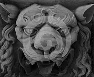 Lion head on chinese style photo