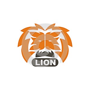 Lion head design logo - animal