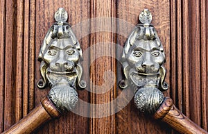 Lion Head Door knob. Old doorhandle