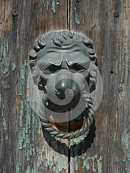 Lion head door knock