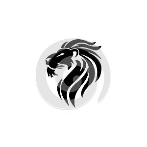 lion head icon logo vector design