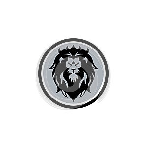 lion head icon logo vector design