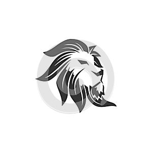 Lion Head Illustration Template Mascot Brand Identity