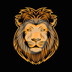 Lion head illustration vector design illustration