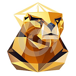 Lion head isolated on a white background. Vector illustration. EPS 10 Generative AI