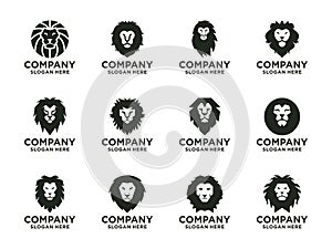 Simple Lion Head Logo Template