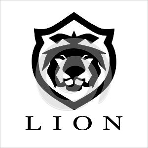 Lion head logo design vector template. Lion head creative symbol.