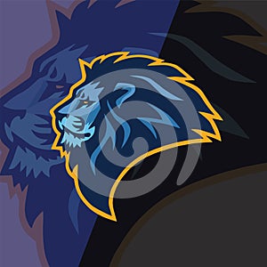 Lion Head Logo Esports Sport Game Mascot Vector Design Template