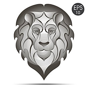 Lion head logo. Stock vector illustration