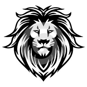 Lion Head Logo Vector Icon Illustration Mascot Design