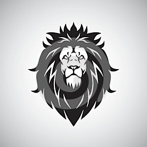 Lion Head Logo Vector Mascot Illustration Icon