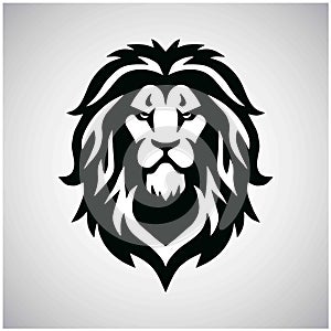 Lion Head Logo Vector Template Illustration Sport Mascot Design