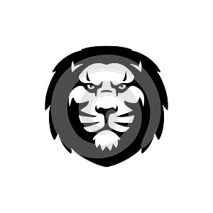 Lion head luxury logo icon symbol vector illustration