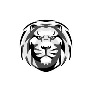 Lion head luxury logo icon symbol vector illustration