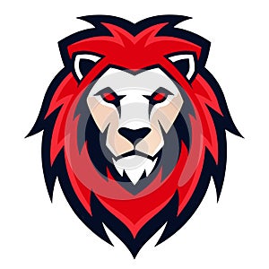 Lion head mascot logo vector art photo
