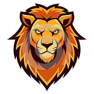 Lion head mascot logo vector art photo