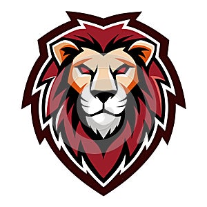 Lion head mascot logo vector art photo