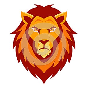 Lion head mascot logo vector art photo
