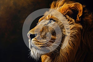 A lion head portrait