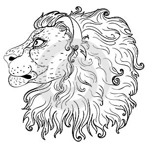 Lion head profile design