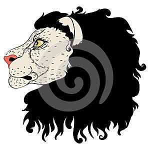 Lion head profile design