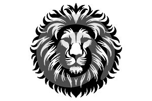 Lion Head Silhouette Single - 011 photo